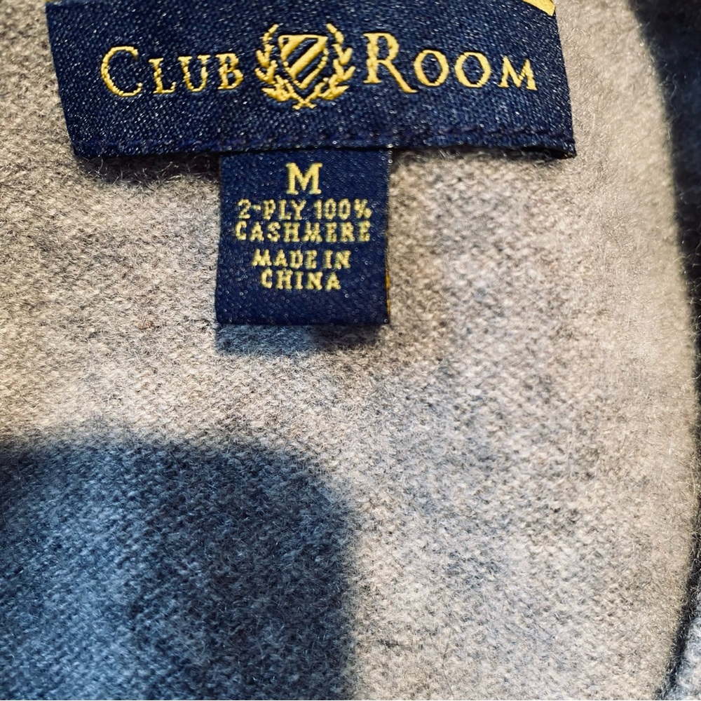 Pure cashmere  M men’s dark heather grey sweater. EUC - Picture 4 of 5